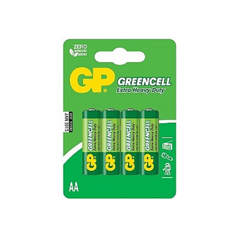 Baterie GP AA Greencell 1,5 V 4 Ks