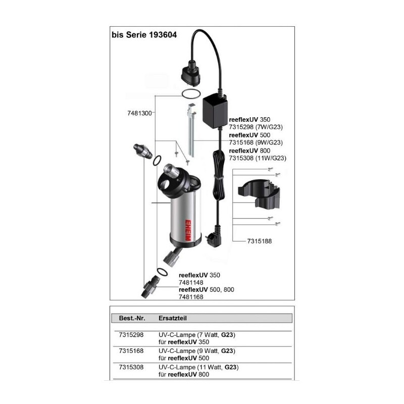 EHEIM zářič pro UV sterilizátor reeflex UV 350 (model 2 konektory) (7315298)