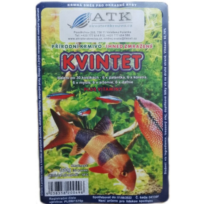 Mražené krmivo Kvintet 100g - BLISTR