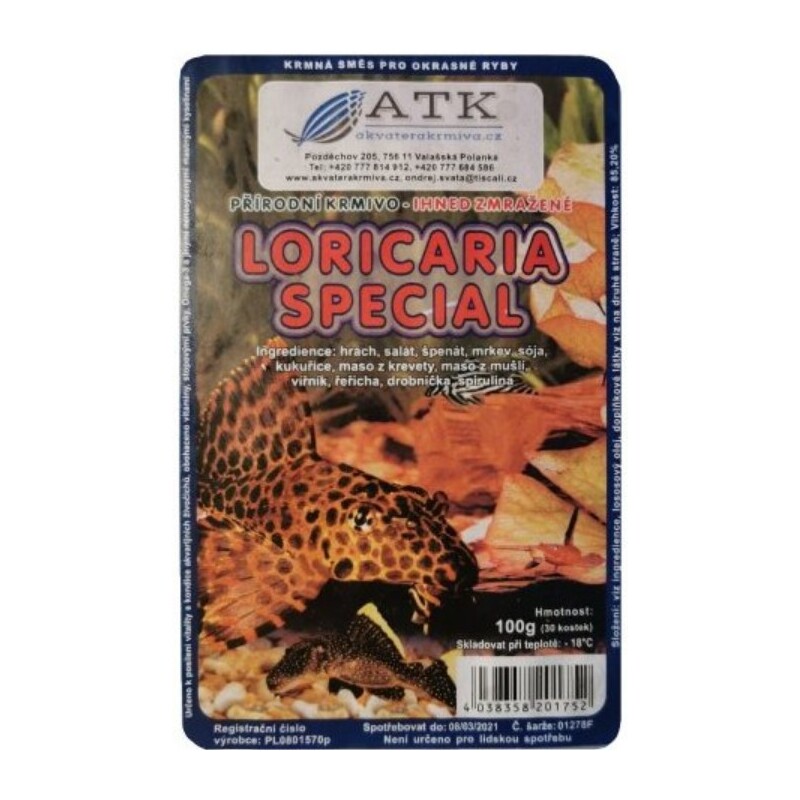 Mražené krmivo Loricaria Special 100g - BLISTR