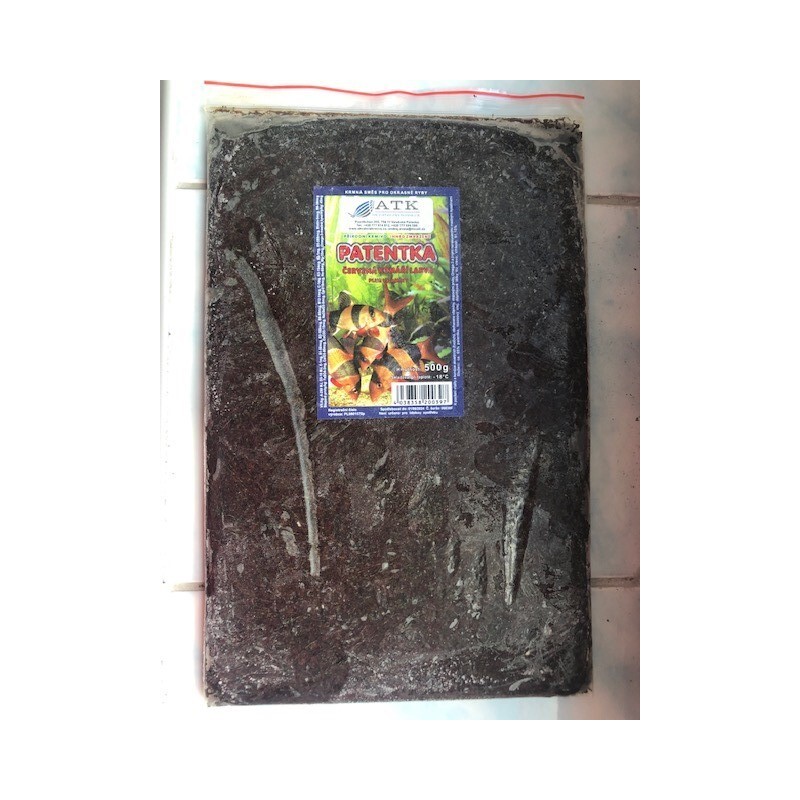 Mražené krmivo Patentka - komáří larvy červené 500g - TAFLE
