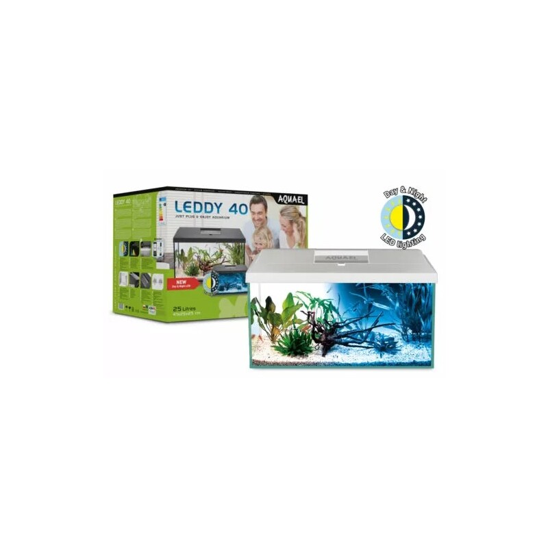 Akvárium set AQUAEL LEDDY Day&Night 40 bílé 25L