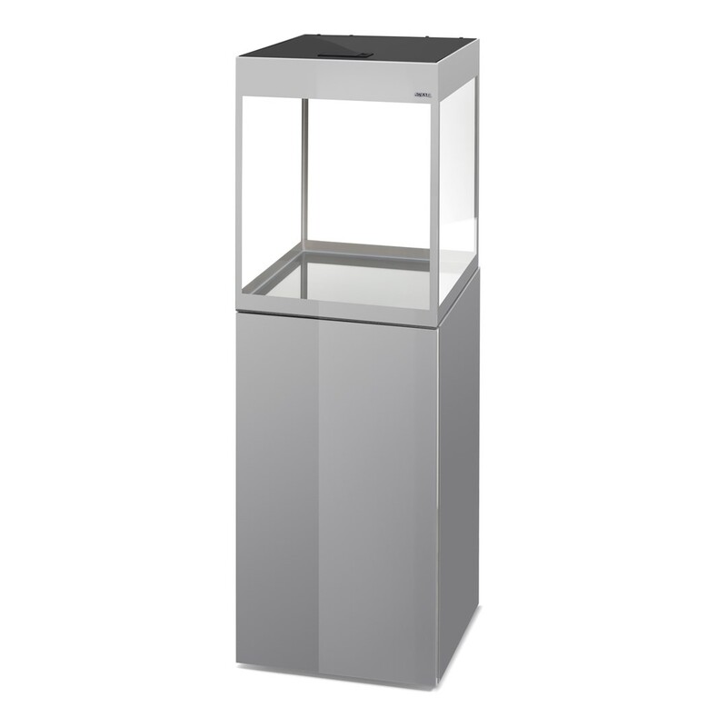 Akvárium set AQUAEL GLOSSY CUBE ST Day&Night šedé 135L