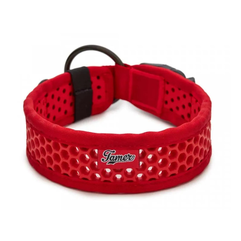Tamer obojek Softy červený - šířka 3,8 cm, obvod krku 40-46 cm