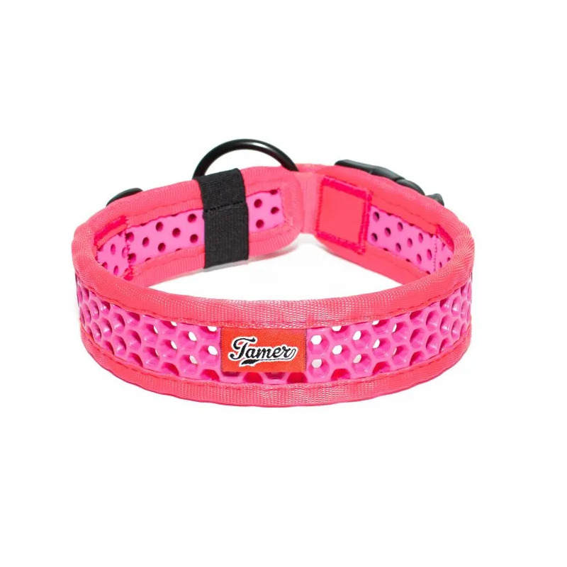 Tamer obojek Softy růžový - šířka 3,8 cm, obvod krku 40-46 cm