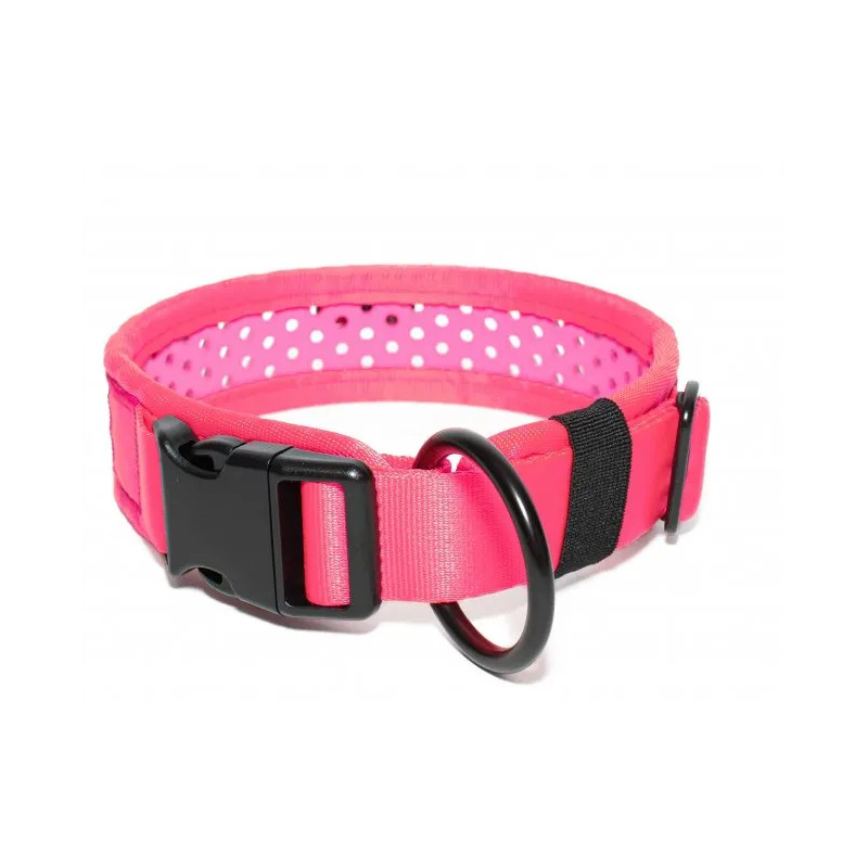 Tamer obojek Softy růžový - šířka 3,8 cm, obvod krku 45-51 cm