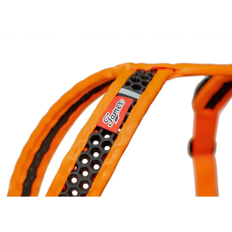Tamer postroj Softy - oranžovočerný, velikost 8