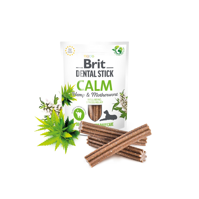 Brit Dental Stick Calm with Hemp & Motherwort 7 pcs 251 g 