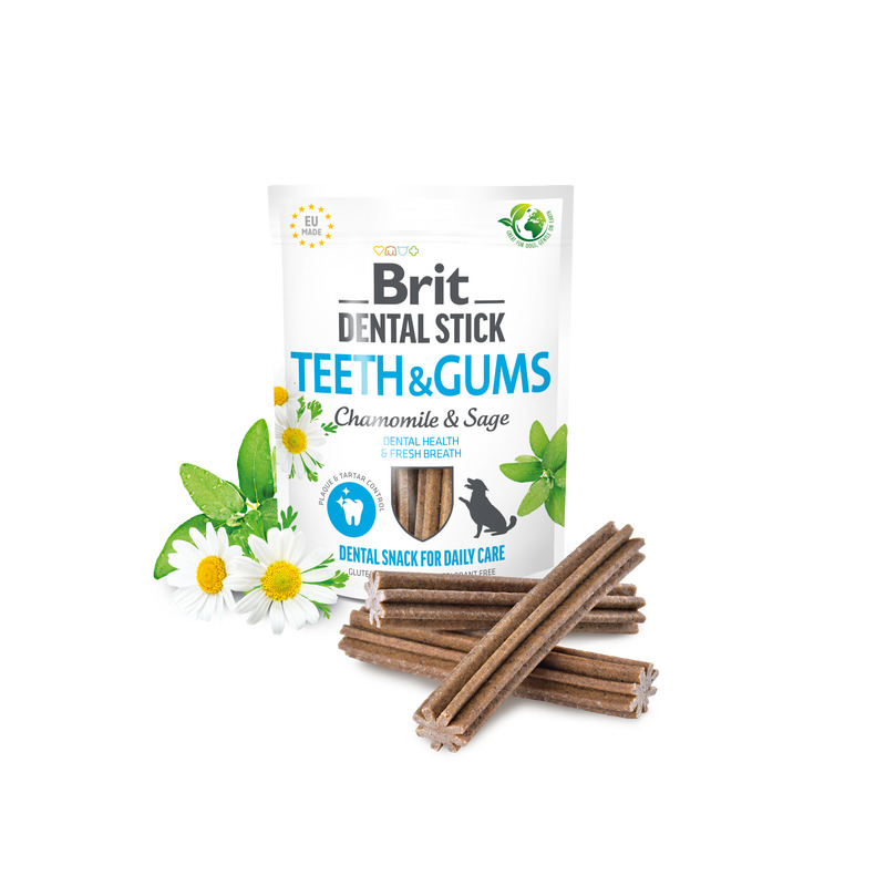 Brit Dental Stick Teeth & Gums with Chamomile & Sage 7 pcs 251 g 