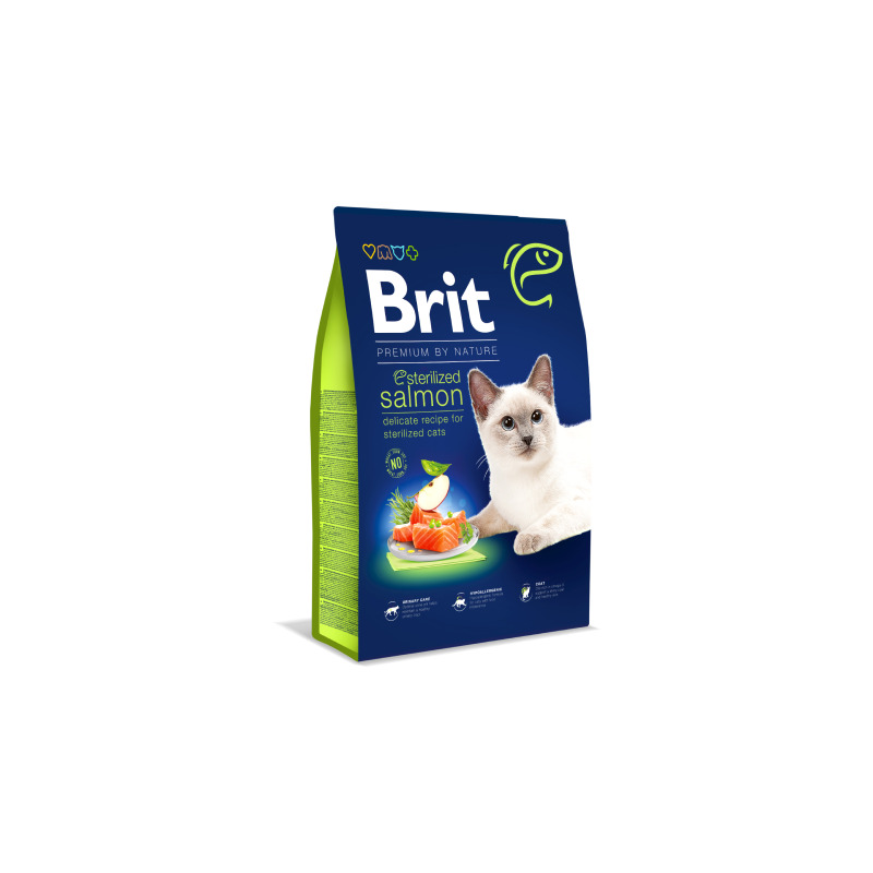 Brit Premium by Nature Cat. Sterilized Salmon 8 kg 