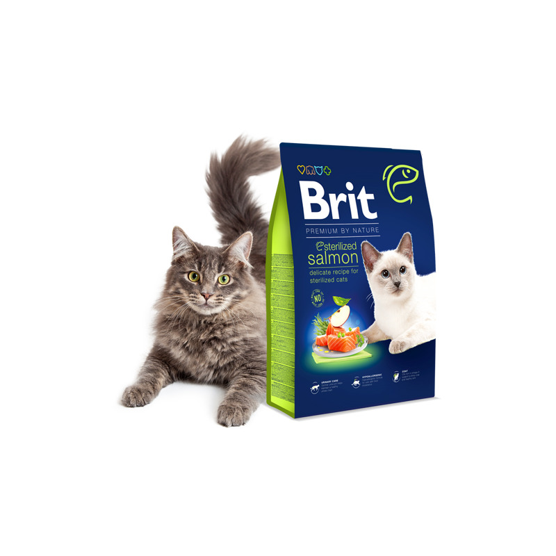 Brit Premium by Nature Cat. Sterilized Salmon 8 kg 