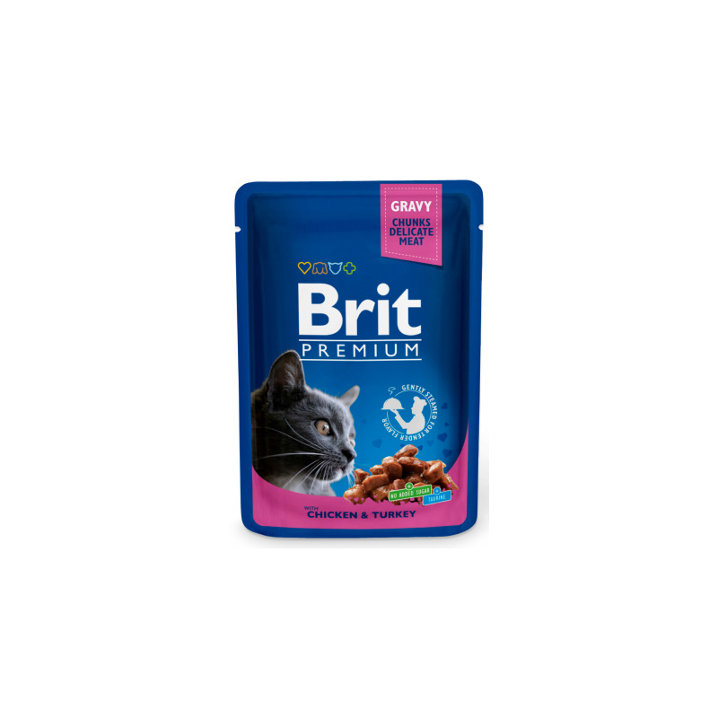 Brit Premium Cat Pouches with Chicken & Turkey 100 g