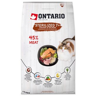 Ontario Cat Sterilised 7+ 6,5 kg