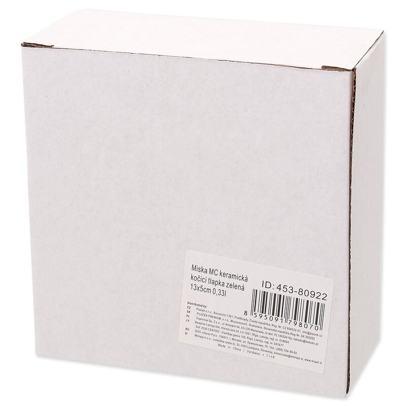 Magic Cat Miska keramická kočicí tlapka zelená 13x5 cm 330 ml