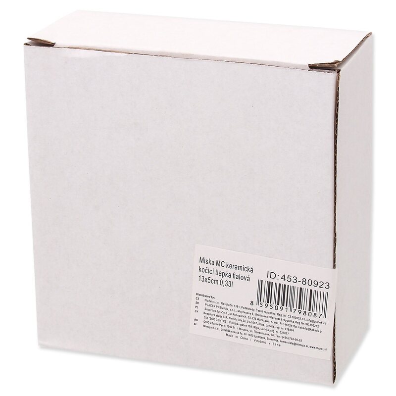 Magic Cat Miska keramická kočicí tlapka fialová 13 x 5 cm 330 ml