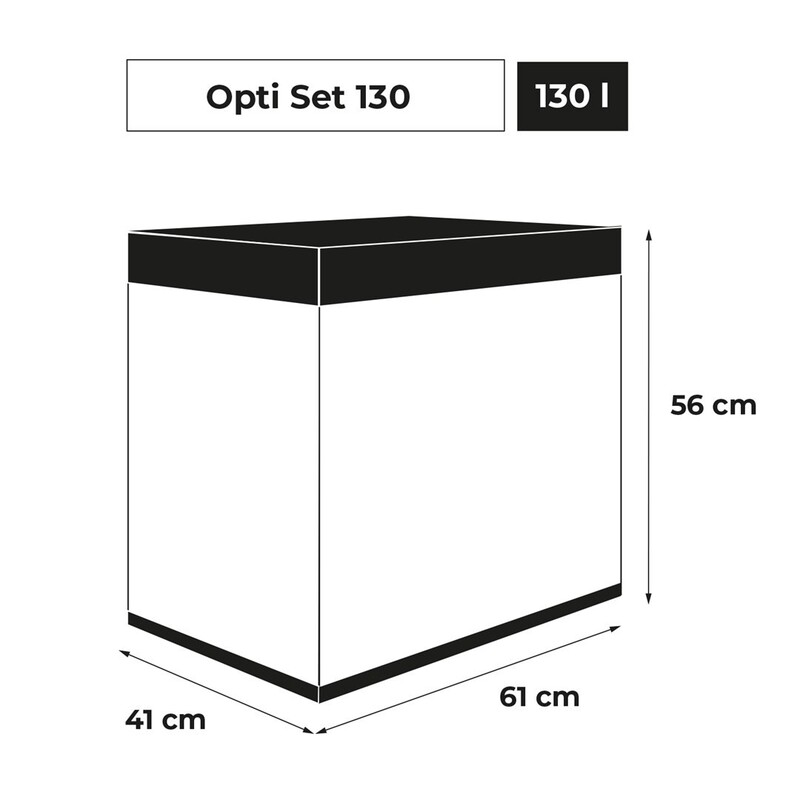 Akvárium set AQUAEL Opti Set 130 Day&Night černé 130L