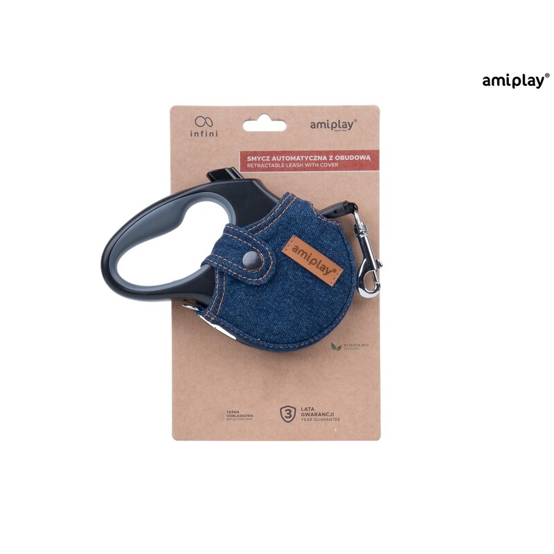 Amiplay Vodítko Infini s Denim S 3m - 12 kg námořní