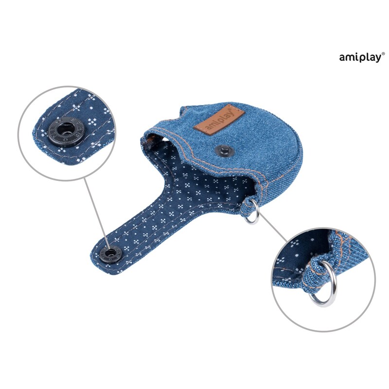 Amiplay Vodítko Infini s Denim XL 5m - 50 kg modrá