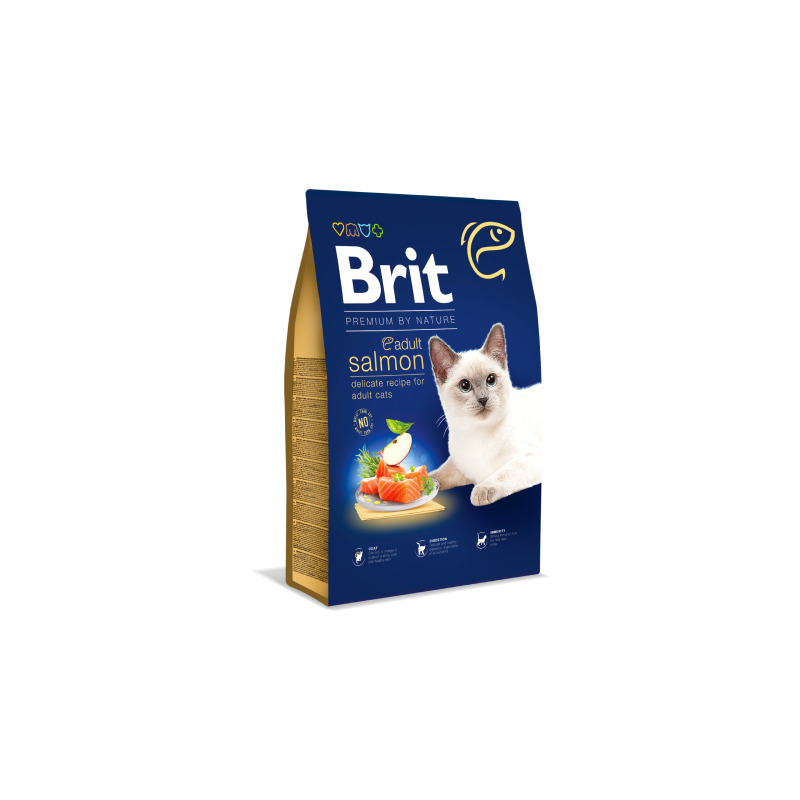 Brit Premium by Nature Cat. Adult Salmon 8 kg 