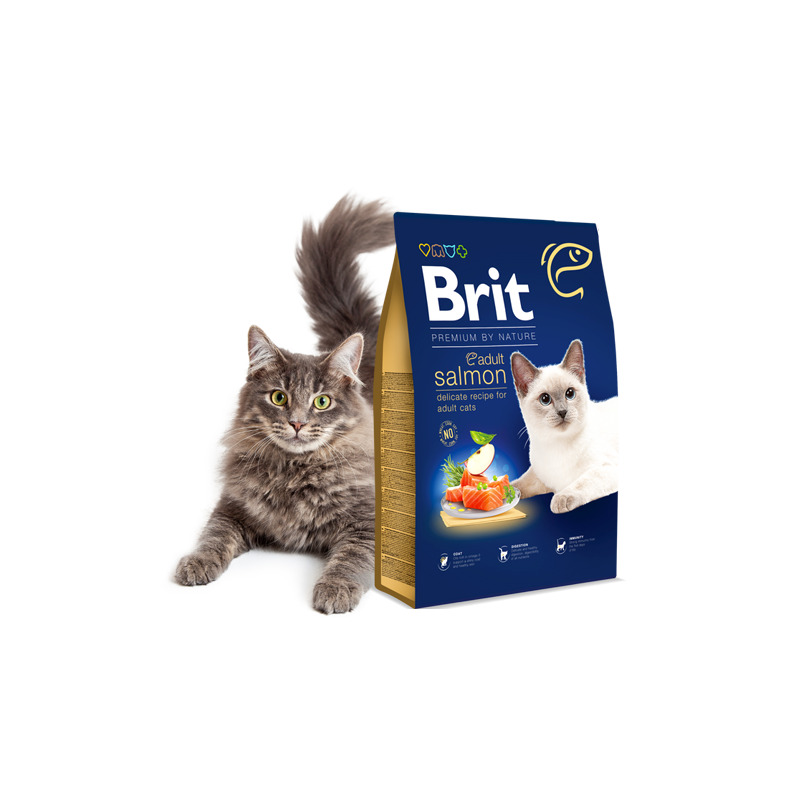 Brit Premium by Nature Cat. Adult Salmon 8 kg 