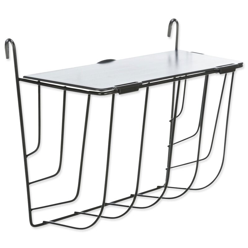 Trixie Závěsné černé kovové jesličky na seno s víkem 20 x 18 x 12 cm