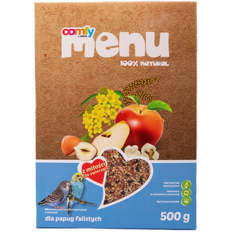 Comfy Menu Kompletní krmivo s ovocem pro andulky 500 g