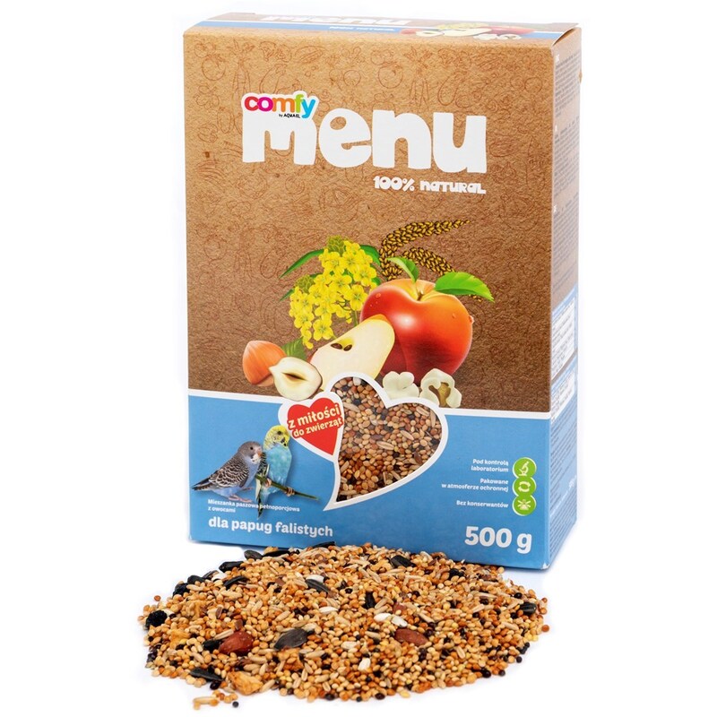 Comfy Menu Kompletní krmivo s ovocem pro andulky 500 g