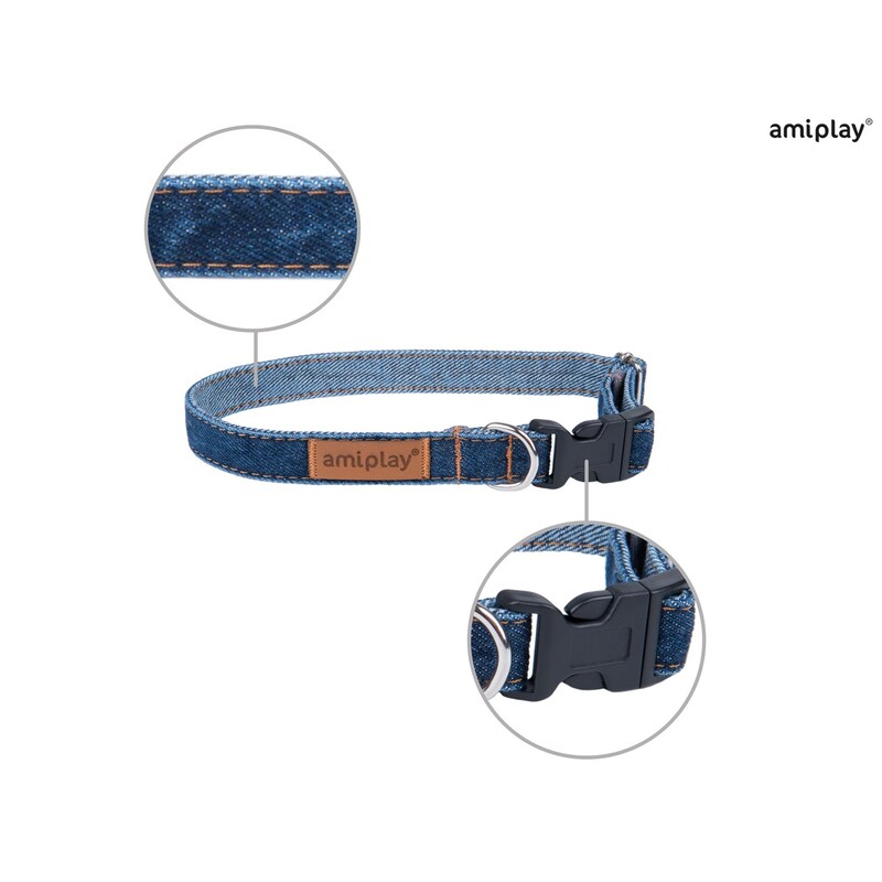 Amiplay Obojek Denim S 20 - 35 x 1 cm Námořnická