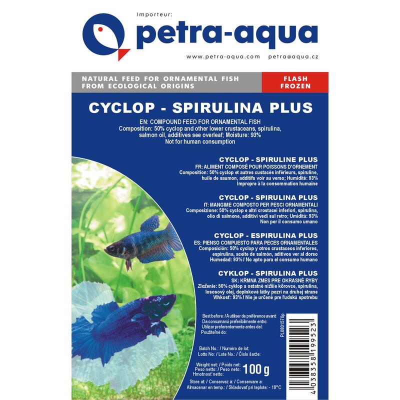 Petra-Aqua Mražený Cyklop se spirulínou 100g - BLISTR