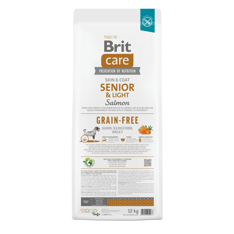 Brit Care Dog Grain-free Senior & Light Salmon 3 kg