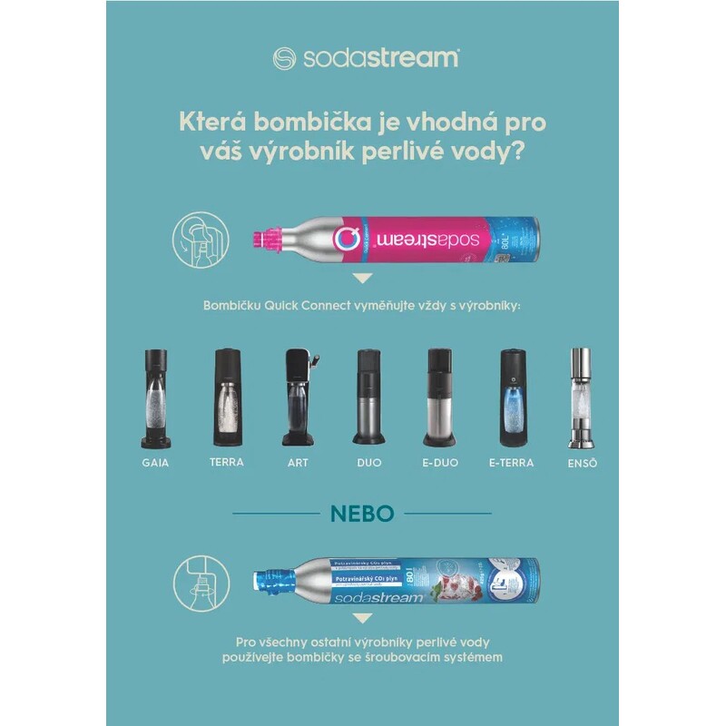 CO2 láhev SodaStream NEW 425g - zacvakávací
