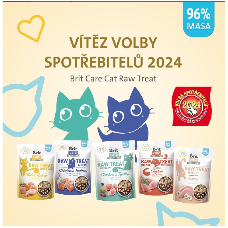 Brit Raw Treat Cat Indoor&Antistress 40 g 