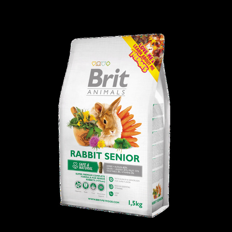 Brit Animals Rabbit Senior Complete 1,5 kg 