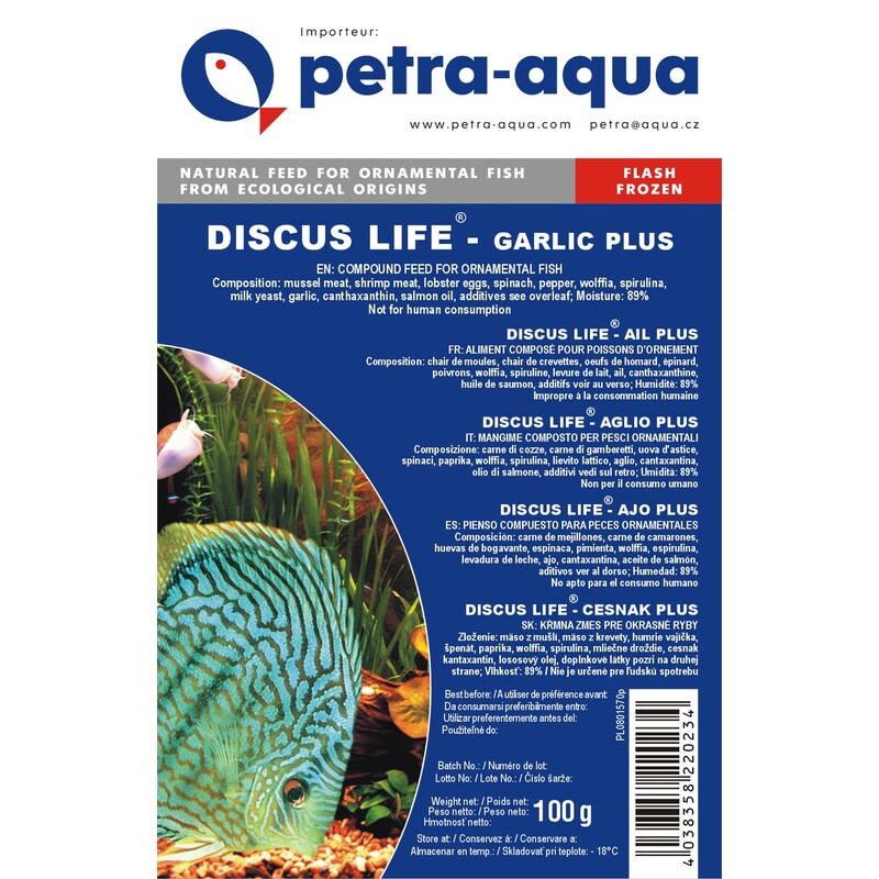 Petra-Aqua Mražený pro terčovce s česnekem 100g - BLISTR