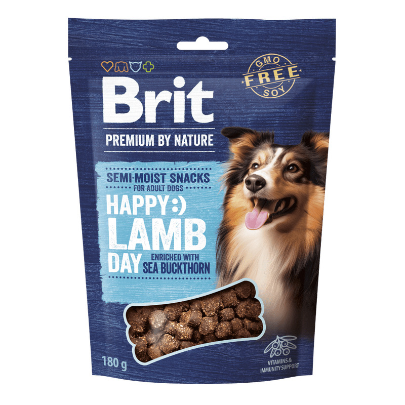 Brit Premium by Nature Dog Semi-moist Snacks Lamb with Sea Buckthorn 180 g 
