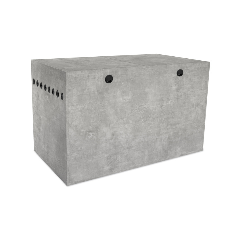 Diversa Dřevěné terárium s nástavcem 150 x 80 x 92 cm - Beton