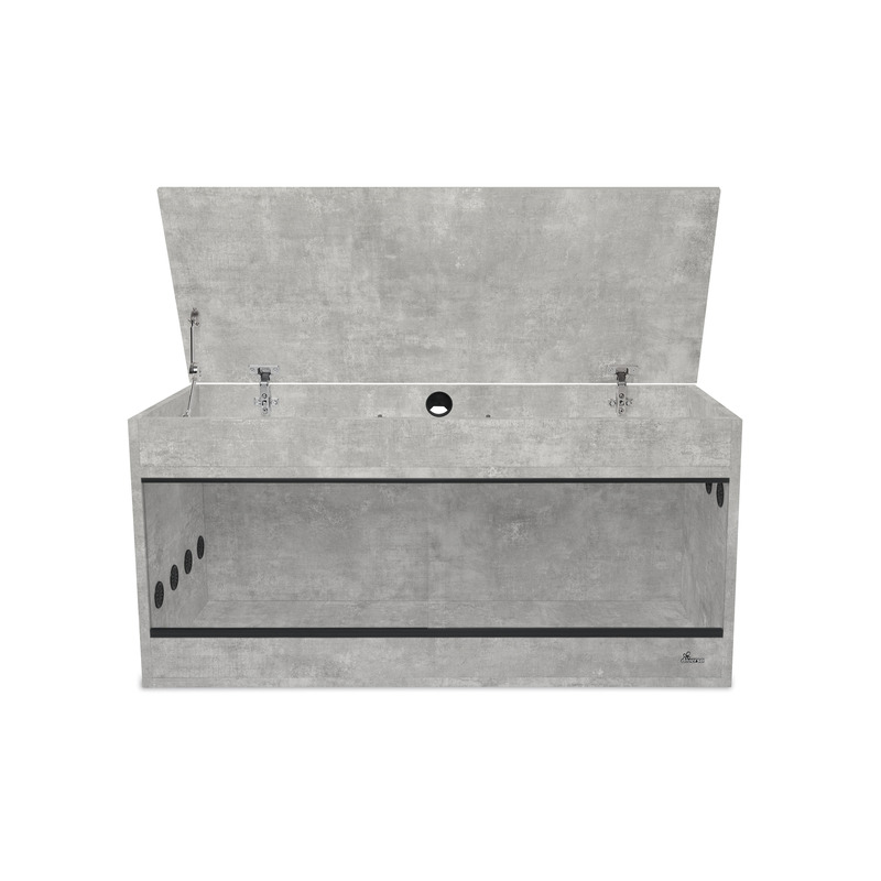 Diversa dřevěné terárium s nástavcem 100 x 40 x 52 cm - Beton