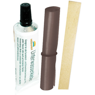 Opravná sada na lepení PVC fólie pod vodou, lepidlo tuba 30ml + fólie