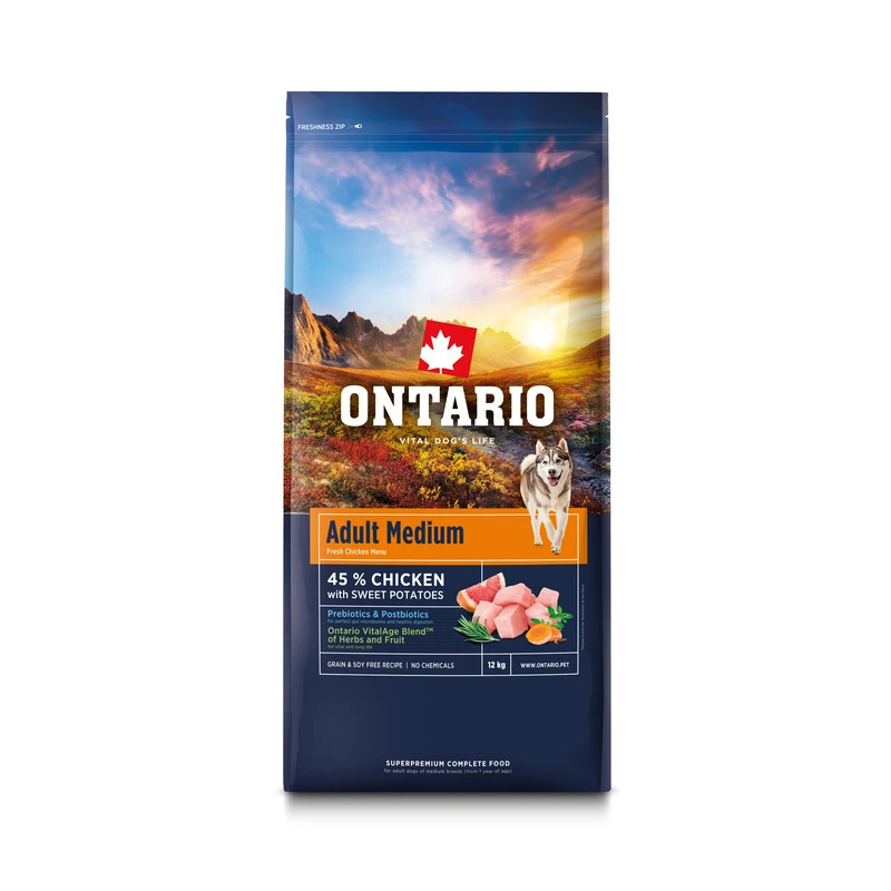 Ontario Adult Medium Chicken & Sweet Potatoes 12 kg