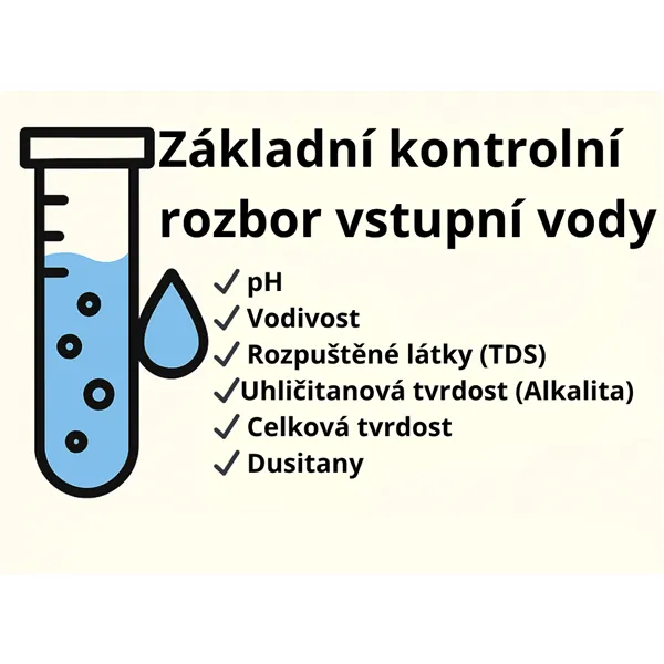 Test vody základní rozbor