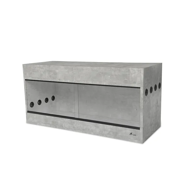 Diversa dřevěné terárium s nástavcem 100 x 40 x 52 cm - Beton