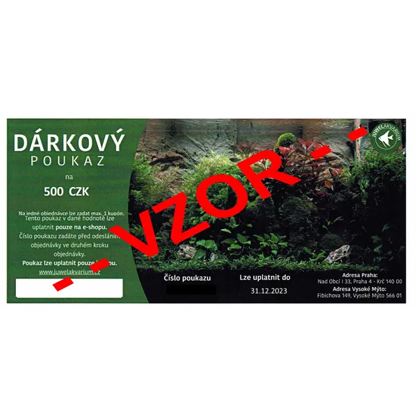 Dárkový poukaz v hodnotě 500kč