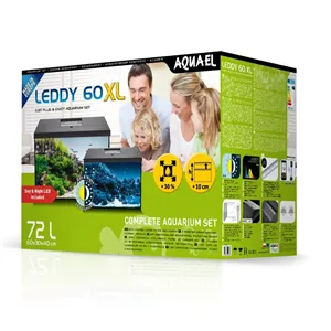 Akvárium set AQUAEL LEDDY Day&Night 60 XL černé 72L Akvárium set AQUAEL LEDDY Day&Night 60 XL černé 72L