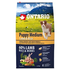 Ontario Puppy Medium Lamb & Rice 6,5 kg Ontario Puppy Medium Lamb & Rice 6,5 kg