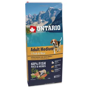 Ontario Adult Medium Fish & Rice 12 kg Ontario Adult Medium Fish & Rice 12 kg