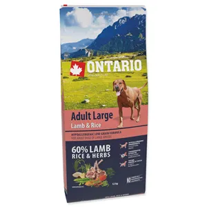 Ontario Adult Large Lamb & Rice 12 kg Ontario Adult Large Lamb & Rice 12 kg