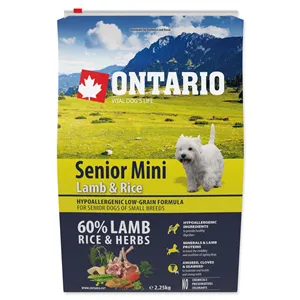 Ontario Senior Mini Lamb & Rice 2,25 kg Ontario Senior Mini Lamb & Rice 2,25 kg
