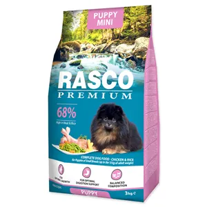 Rasco Premium Puppy Mini kuře s rýží 3 kg Rasco Premium Puppy Mini kuře s rýží 3 kg