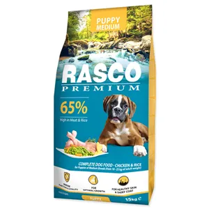 Rasco Premium Puppy Medium kuře s rýží 15 kg Rasco Premium Puppy Medium kuře s rýží 15 kg