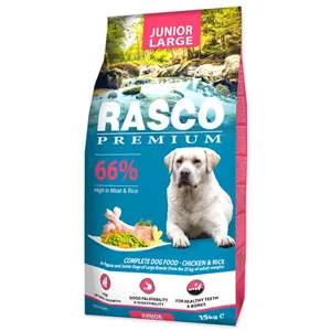 Rasco Premium Junior Large kuře s rýží 15 kg Rasco Premium Junior Large kuře s rýží 15 kg